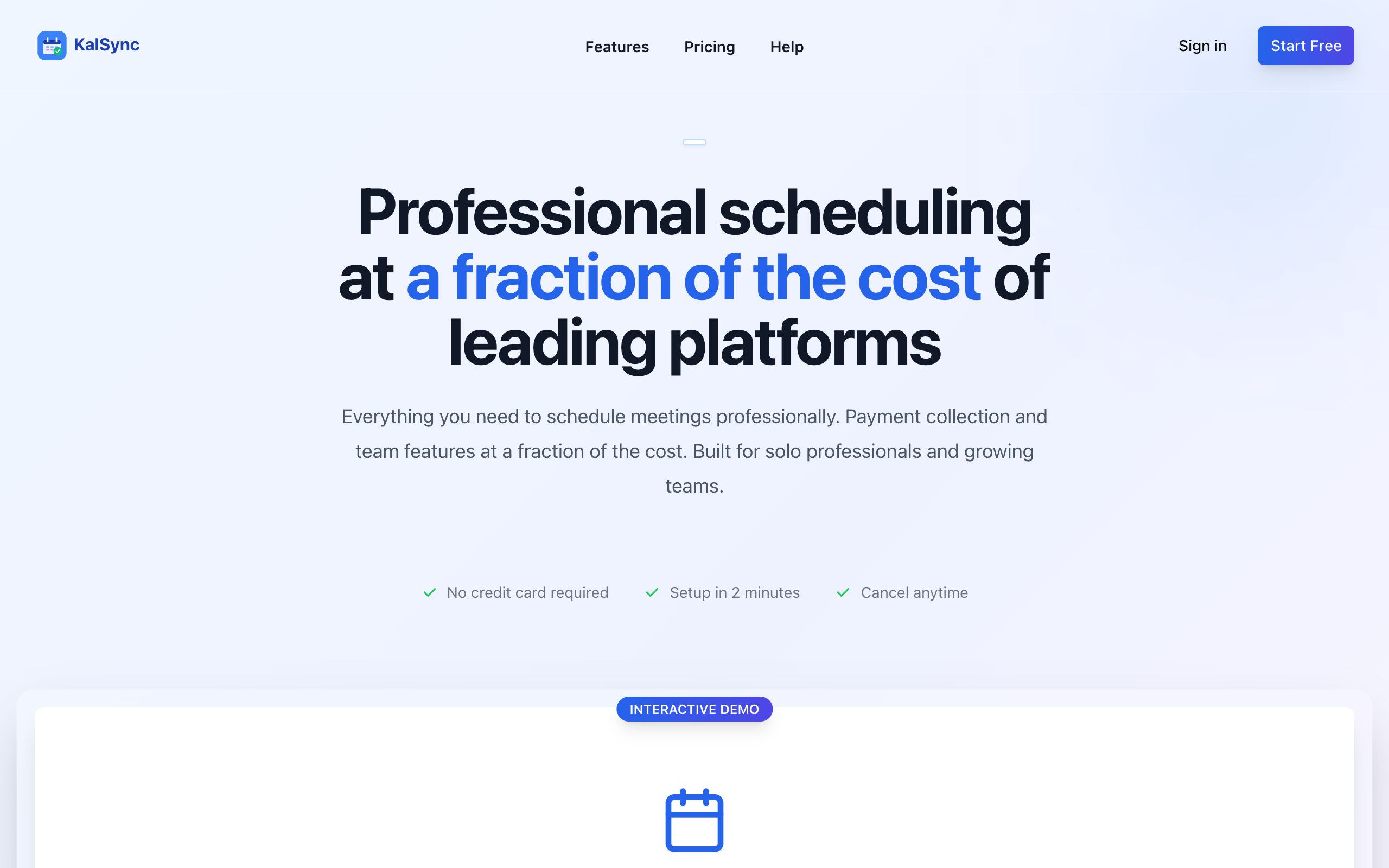 Kalsync Website Screenshot